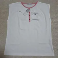 【タグ付】YONEX　ノースリーブシャツ　薄手素材　レディースLL　ホワイト