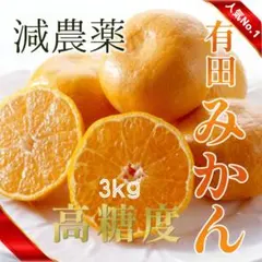 ◇【特別価格】減農薬 有田みかん3kg 箱込み 完熟 甘い3112