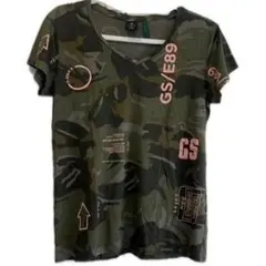 G-STAR RAW ／Gスターロウ　カモフラ柄 Vネック Tシャツ Sのサムネイル