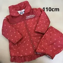 Daddy Oh Daddy 星柄ダウンコート レッド　110cm