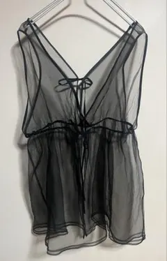 2WAY オーガンジージレ リボン ブラック