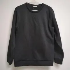 GU　黒 クルーネックスウェット　裏起毛