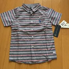 新品　US POLO ボーダー半袖シャツ　100