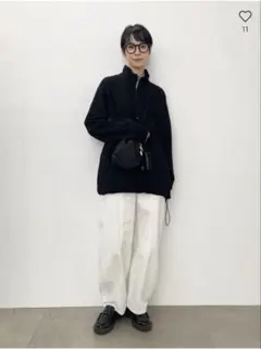 ⭐️新品未使用⭐️完売品GUヘビーウェイトオーバーサイズハーフジップ黒L 男女OK
