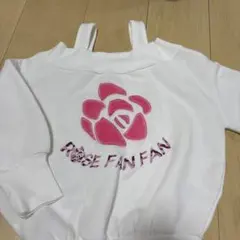 ローズプリント オフショルダー トレーナー