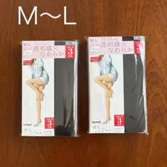 未使用、グンゼ、黒色、ストッキング、6足セット