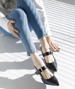 ☆VIVIAN☆ポインテッドトゥスリングバックパンプス