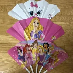 ディズニー プリンセス マリーちゃん 扇子 3本セット