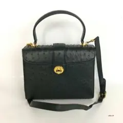 VERSACE ヴェルサーチサンバーストオーストリッチ型押しワンショルダー