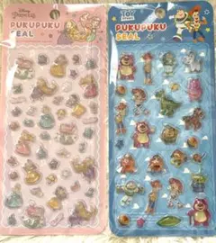 ディズニープリンセス＆トイ・ストーリー ぷくぷくシール2枚セット