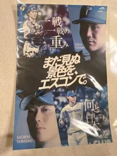 ファイターズ　日ハム　まだ見ぬ景色を、エスコンで。ステッカー　山崎福也　伏見寅威