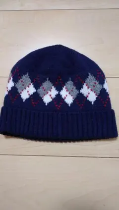 【美品】コムサ　アーガイル♡　ニット帽♡