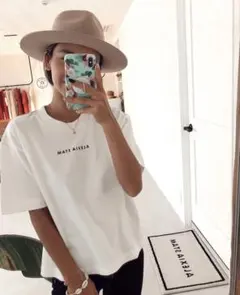 ALEXIA STAM ロゴTシャツ 半袖Tシャツ 白 ホワイトのサムネイル