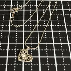 頂き物のシルバーカラー、ネックレス、シンプル華奢なネックレス