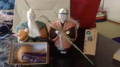 伝統的な日本人形セット高砂