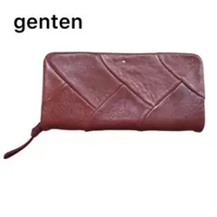 【未使用保管品】　genten ゲンテン　ニットキルト　長財布　シープレザー