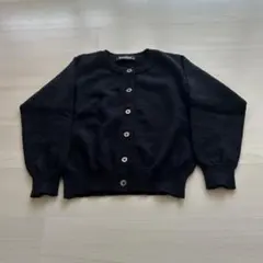 100cm ファミリア　ネイビー　ボタン付きニットカーディガン