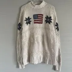 【人気】90's〜 Ralph Lauren POLO SPORTケーブルニット