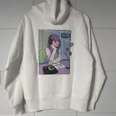 もう私服に迷わないはためいとふぁんオリジナルパーカー(白)