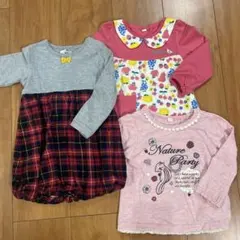 ベビー服 トップス 3点セット 90cm バルーンワンピース　長袖Tシャツ　北欧