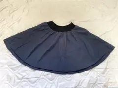 スカート リバーシブル ネイビー ブルー ギンガムチェック 2way