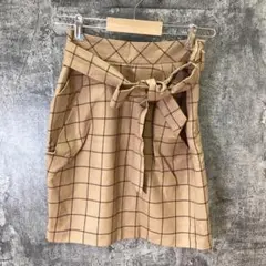 ✨fredyemue✨フレディエミュ♡ミニスカート♡ストレッチなし♡茶色♡(38のサムネイル
