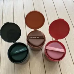 メイクスポンジ3個セット　いちご型　1ケース7個入り