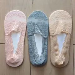 レース フットカバー 3足セット