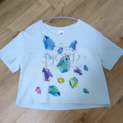 ミセスグリーンアップル フィヨルド ロゴ Tシャツ 　クロップド丈　水色