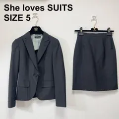 【美品】She loves SUITS ストライプスーツ セットアップ（1744