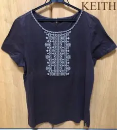 《✨送料込✨》キース 半袖 Tシャツ 刺繍 こげ茶 XL サイズ44のサムネイル