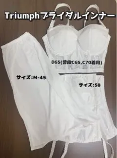ブライダルインナー　トリンプ　D65 3点セット