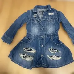 SLAP SLIP デニムワンピース ダメージ加工110