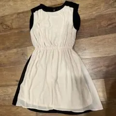 ベージュ×ブラック⭐︎ミニワンピース