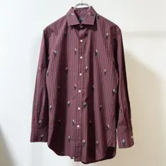 【美品】POLO RALPH LAUREN ポロベア刺繍 長袖チェックシャツ