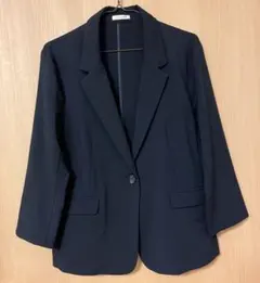 ♪Honeys ８分袖　テーラードジャケット　ネイビー　LLサイズ