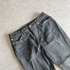 フレアデニムパンツ ダークグレー LLサイズ 脚長 オーバーサイズ y2k