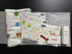 ミキハウス 肌着&バスタオル&ガーゼハンカチ&ベビーオイルセット(バラ 