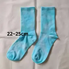 タイダイ染め クルーソックス 22~25cm