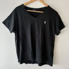 人気✨️ラルフローレンスポーツ VネックTシャツ XL ブラック 綿100%