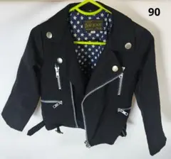 ダディオダディ 90 ライダースジャケット キッズ 星柄 裏地 おしゃれ