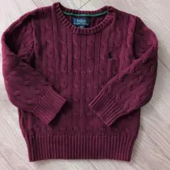 Polo Ralph Lauren バーガンディ セーター 3T 100相当