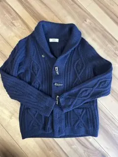 SHIPS ケーブルニットカーディガン