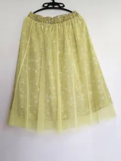 ロペピクニック　黄色レーススカート　サイズ38