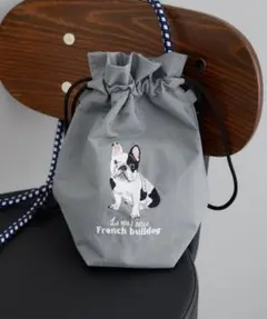 RMAF アニマル刺繍コードショルダー フレンチブルドッグ