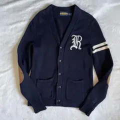 極美品/L相当⭐️ラルフローレン　カーディガン　ブラックウォッチ　エルボーパッチ POLO RALPH LAUREN（ポロ・ラルフローレン） 大人OKサイズ CABLE-KNIT