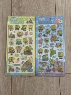y*.様 ♡シール♡スポンジ・ボブ 3Dステッカー 2シートセット
