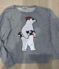 【130cm】BLUE POINTS キッズ トレーナー グレー