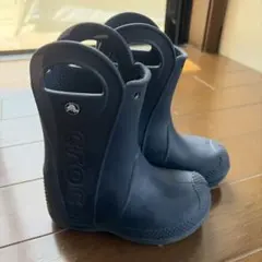 crocs ネイビー 美品 長靴 16.5センチ 即日発送