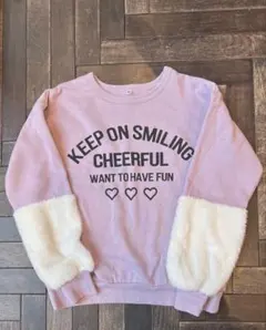 女の子　裏起毛　トレーナー　150 パープル